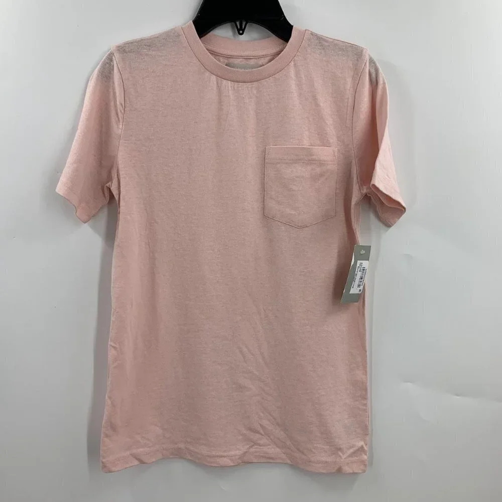 Nordstrom Kids' Essential Pocket Short Sleeve T-shirt In‎ Pink Lotus Size M NWT